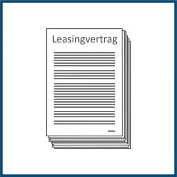 Piktogramm eines Leasingvertrages