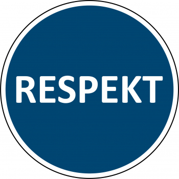 Piktogramm Kreis mit Text "RESPEKT"