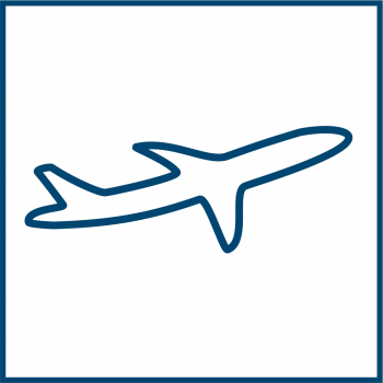 Piktogramm eines Flugzeugs (Jets)