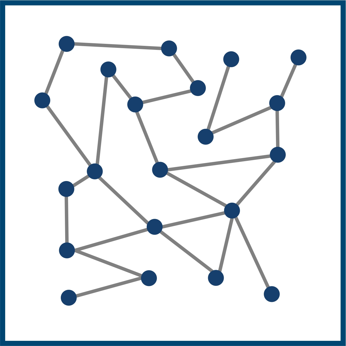 Piktogramm eines Netzwerks aus Linien